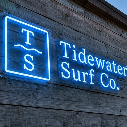 Branded neon signs with logo