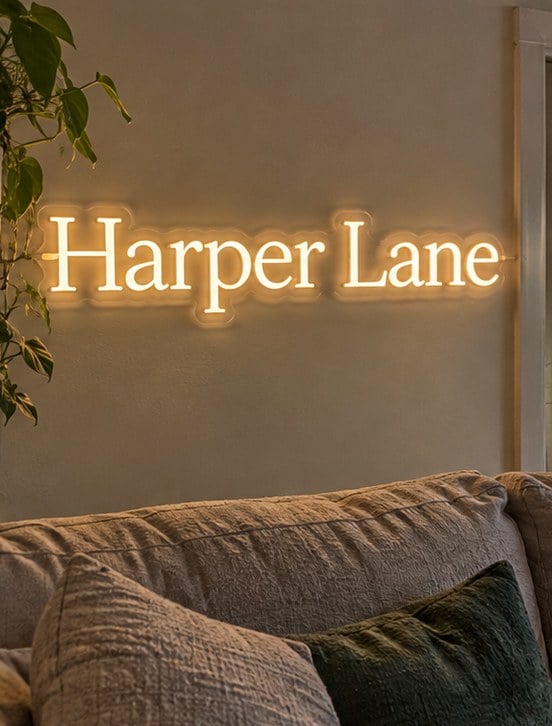 Custom neon signs — customer photo