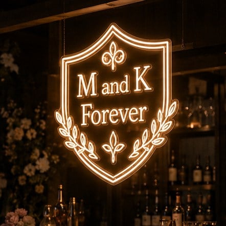 Customized neon signs for weddings and events