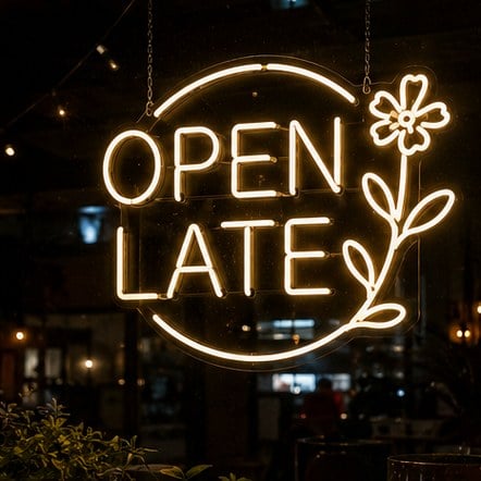 Neon signs with logo printing